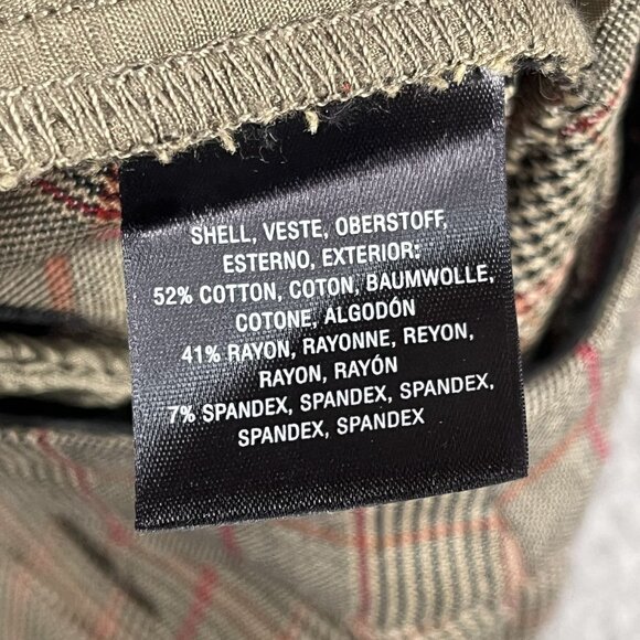 Anthropologie the Essential Slim Brown & Red Houndstooth Ankle Pants Sz 8 - Picture 4 of 5